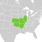 Symphyotrichum anomalum distribution map