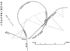 Bahnschleife und Tanabe-Tunnel