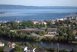 View of the Trondheim Spektrum sports hall on the Øya peninsula (2012)