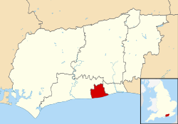 Location within West Sussex