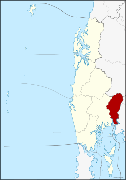 District location in Phang Nga province