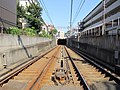 穴守稲荷駅付近の地下区間への入り口（2019年8月）