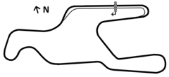 The track layout of the Arctic Circle Raceway, Mo i Rana, Norway.