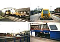 A picture of Balfour Beatty ballast/track tamper train at Banbury station.