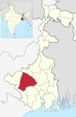 Location of Bankura in West Bengal