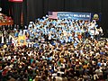 Sen. Sanders speaks to a packed arena at Boise State University the day before the caucuses