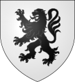 Blason : Famille de Calmont d'Olt : D'argent au lion de sable.