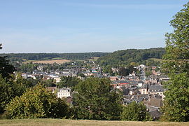 Le centre-ville vu depuis le donjon.