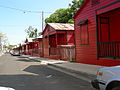 Historic firemen homes on Calle 25 de Enero