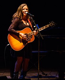 Carlene Carter performing live inside the Stephens Auditorium in Ames, Iowa, in September 2016