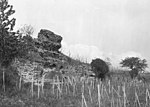 Vue des ruines de Montaudou (anonyme, vers 1892-1916).