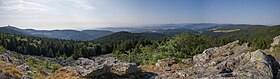 La vallée du Rhône depuis le crêt de la Chèvre.