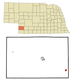 Location of Wauneta, Nebraska