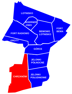 Location of Chrzanów i within the district of Bemowo.