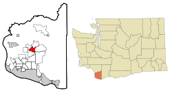 Location within Clark County and Washington