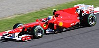 Alonso in his Formula One car