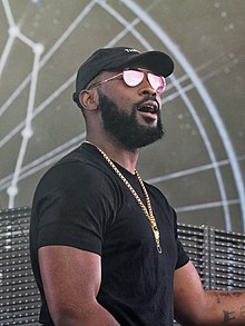 Damso performing at Vieilles Charrues Festival on July 21, 2018