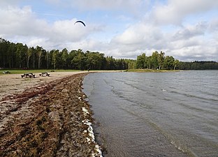 Sandstranden vid Gålö havsbad