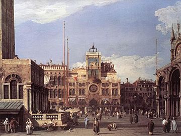 La Tour de l'horloge sur la place Saint-Marc, 1728-1730 Nelson-Atkins Museum of Art[4]