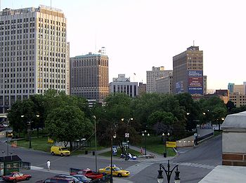 Grand Circus Park Historic District in Detroit, Michigan