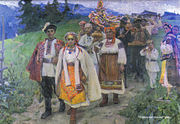 Matrimonio hutsul, (1959). Olio su tela, 180 × 241 cm. Museo Ivan Hončar, Kiev.