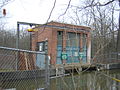 Irving Dam headhouse from parking lot