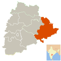 Location in Telangana, India