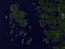 Vue satellite des îles Koster