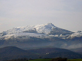 La Rhune sous la neige en hiver