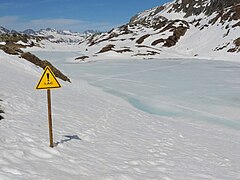 Lac Besson en hiver.