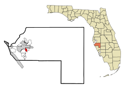 Location in Manatee County and the state of Florida