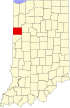 State map highlighting Benton County