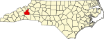 State map highlighting McDowell County