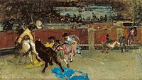 Corrida de toros. Picador herido, Mariano Fortuny, vers 1867.