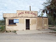 The Jack Ass Acres Service Station, which has since been demolished and replaced by a nearby Shell station