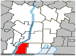 Location within Le Haut-Richelieu RCM.