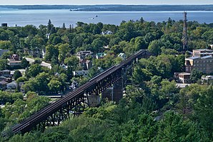 Ausschnitt der Gemeinde mit Teilen des Parry Sound und der CPR Trestle