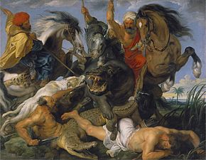 Hippopotamus and Crocodile Hunt by Peter Paul Rubens, c. 1616