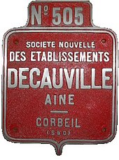 Photo d'une plaque émaillée.