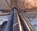 Pillars at the crossing of Salisbury Cathedral bending due to insufficient buttressing