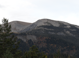 Vue de Tête Grosse depuis le col du Fanget.