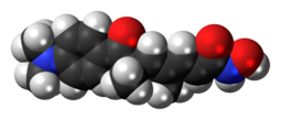 Space-filling model of the trichostatin A molecule