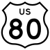 U.S. Route 80 marker