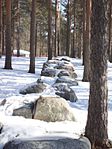 55 meter long double-line of double-boulders av Richard Nonas.