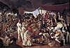 Johann Zoffany's painting of Colonel Mordaunt's Cock Match includes lots of people