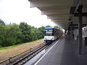 Line 50 at Station Diemen-Zuid, towards Gaasperplas using M4 rollingstock. During line 53 replacement between Van der Madeweg and Gaasperplas.