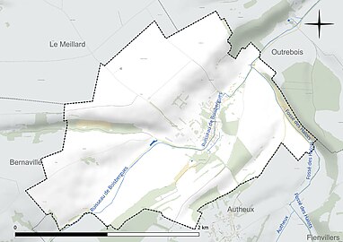 Carte hydrographique de la commune.