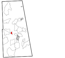 Location within Adair County and the state of Oklahoma