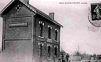 La gare d'Agnicourt avant 1914.