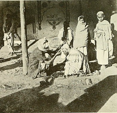 Barber at Peshawar, British India, 1907